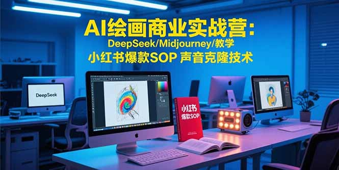 AI绘画商业实战营:DeepSeek/Midjourney/教学 小红书爆款SOP 声音克隆技术-来聚吧