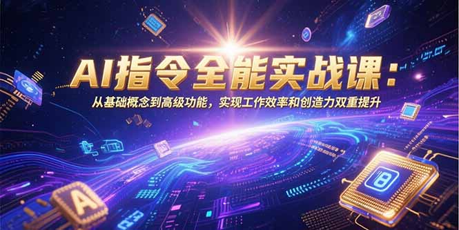 AI指令全能实战课：从基础概念到高级功能，实现工作效率和创造力双重提升-来聚吧