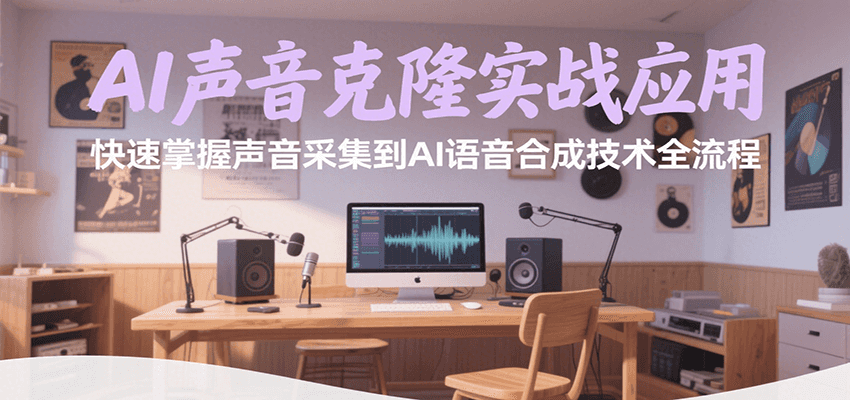 AI声音克隆实战应用，快速掌握声音采集到AI语音合成技术全流程-来聚吧