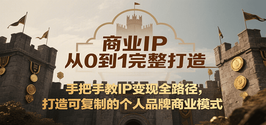 商业IP从0到1完整打造,手把手教IP变现全路径,打造可复制的个人品牌商业模式-来聚吧