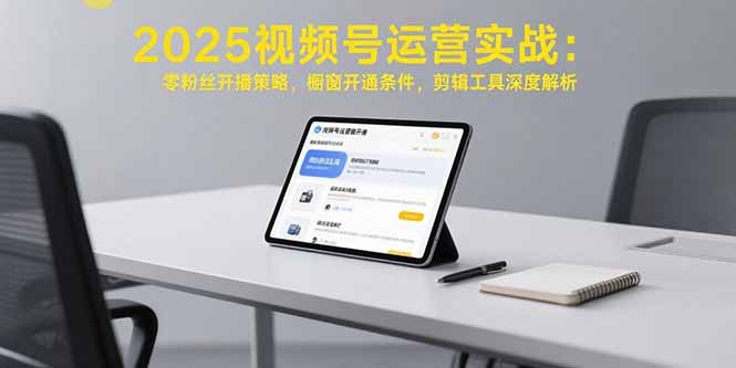 2025视频号运营实战:零粉丝开播策略,橱窗开通条件,剪辑工具深度解析-来聚吧