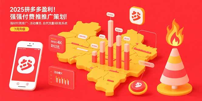 2025拼多多盈利地图:强付费推广策略/活动爆流/自然流量获取系统(7月更新-来聚吧