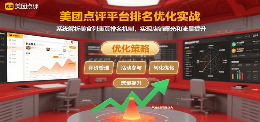 美团点评平台排名优化实战,系统解析美食列表页排名机制,实现店铺曝光和流量提升-来聚吧
