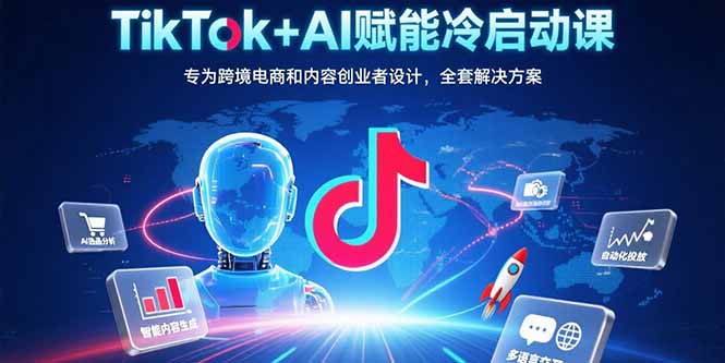 TikTok+AI赋能冷启动课：专为跨境电商和内容创业者设计，全套解决方案-来聚吧