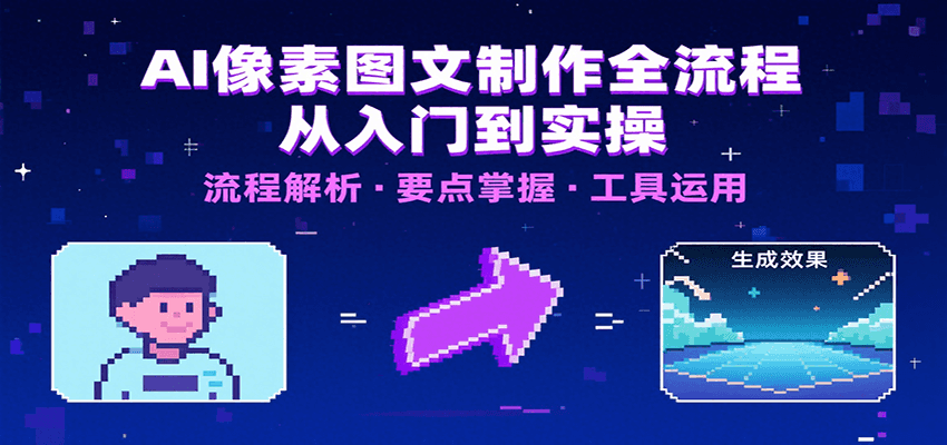 AI像素图文制作全流程：内容要点、文案选择及所用工具，助你快速入局-来聚吧
