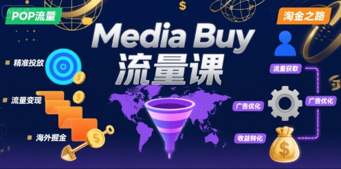 Media Buy之POP流量课，带你开启海外Media Buy淘金之路-来聚吧