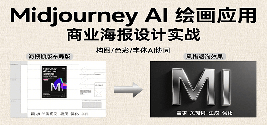 Midjourney AI绘画应用，关键词指令解析、漫画头像制作、海报设计、3D人物生成等-来聚吧