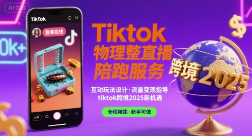 Tiktok物理整蛊直播陪跑服务-tiktok跨境2025-来聚吧