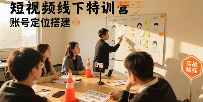 短视频线下特训营：账号定位搭建/口播号拍摄剪辑/直播间流量入口/变现实战-来聚吧