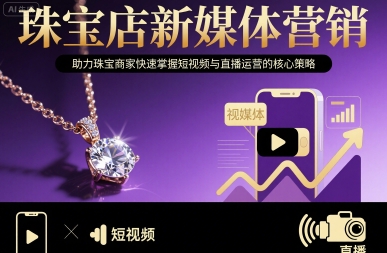 珠宝店新媒体营销，助力珠宝商家快速掌握短视频与直播运营的核心策略-来聚吧