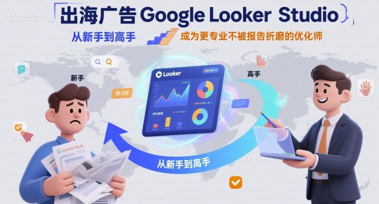 出海广告Google Looker Studio从新手到高手,成为更专业不被报告折磨的优化师-来聚吧