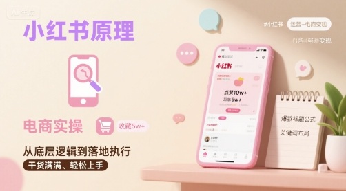 小红书原理以及详细实操流程，小红书电商教程-来聚吧