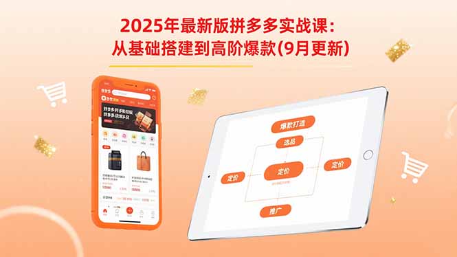 2025年最新版拼多多实战课:从基础搭建到高阶爆款(9月更新-来聚吧