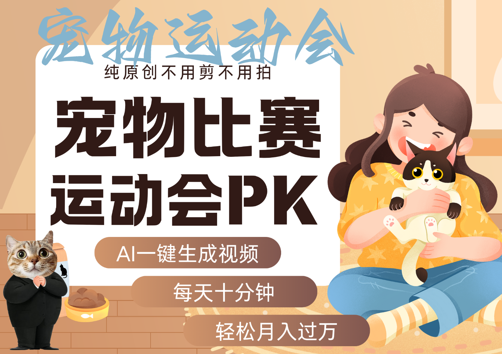 AI萌宠运动员跳水 射击 篮球 足球比赛 每天十分钟 附详细提示词文案库 代替做...-来聚吧