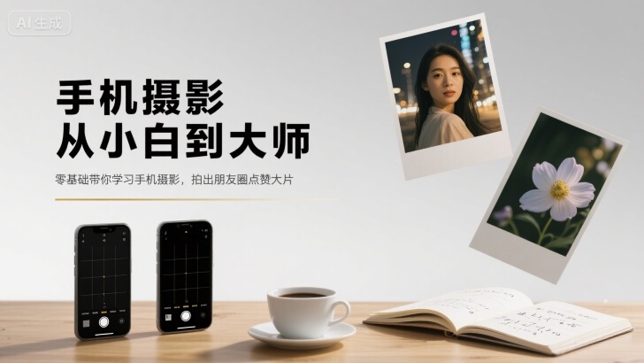 手机摄影从小白到大师,零基础带你学习手机摄影,拍出朋友圈点赞大片-来聚吧