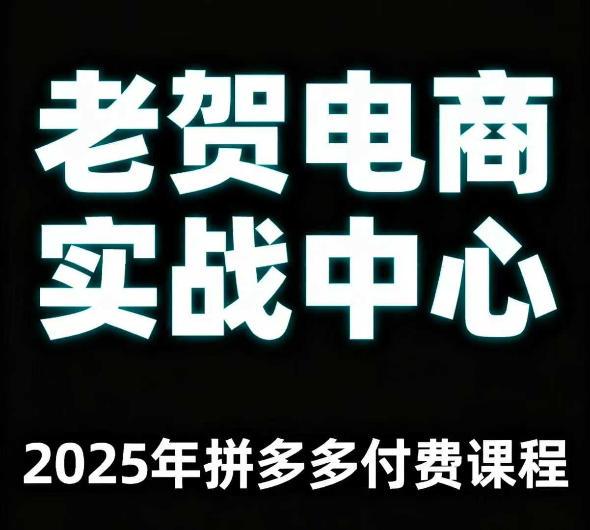 老贺电商2025年拼多多付费课程,用通俗易懂的方法告诉你多多怎么玩-来聚吧