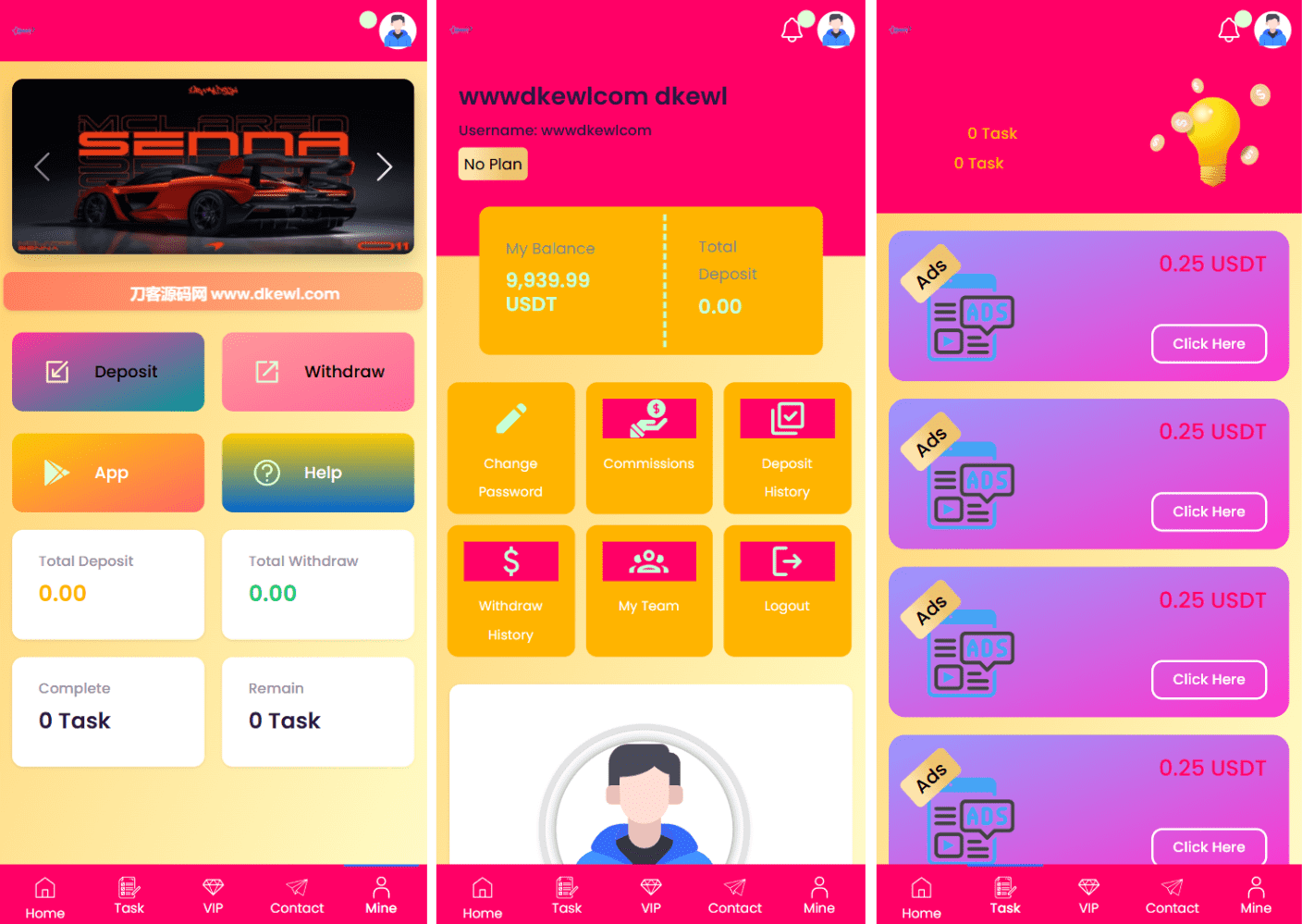 SENNA海外广告奖励投资理财源码/附详细教程-来聚吧