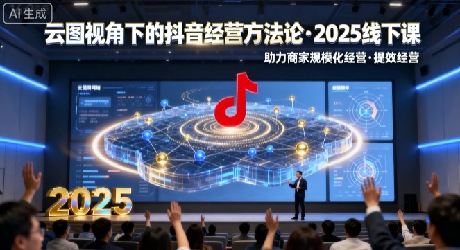 云图视角下的抖音经营方法论,2025线下课,助力商家规模化经营,提效经营(录音+字幕)-来聚吧