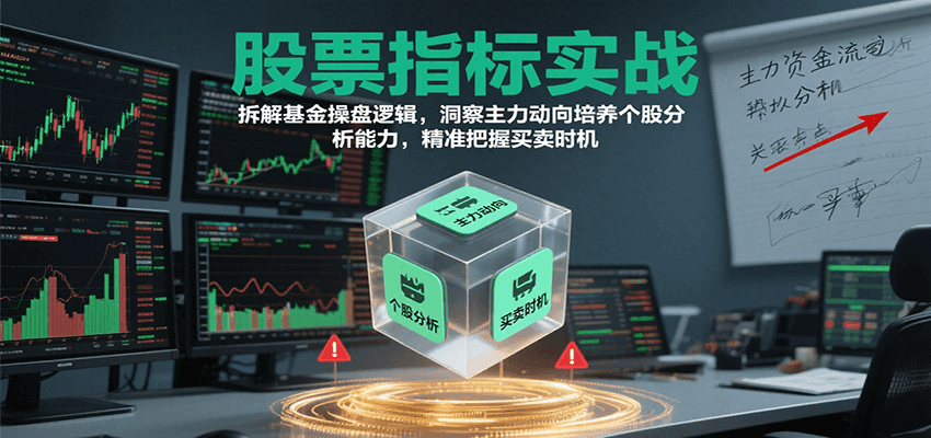 股票指标实战，基金操盘逻辑拆解，洞察主力动向培养个股分析能力把握买卖时机(更新)-来聚吧