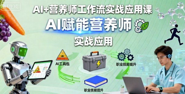 AI+营养师工作流实战应用课,AI赋能营养师-来聚吧