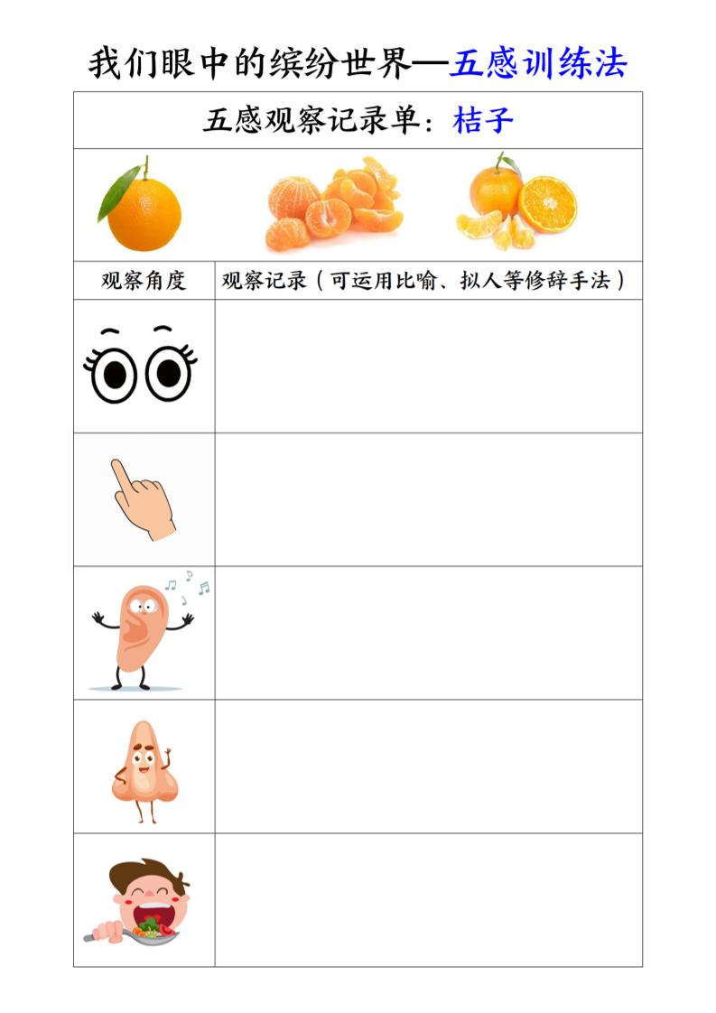三上语文-第五单元五感训练法-来聚吧