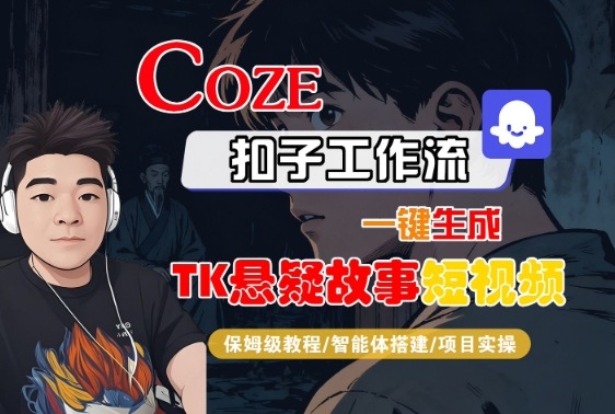 Coze扣子智能体工作流一键生成“TK悬疑故事“短视频,全流程保姆级教学-来聚吧