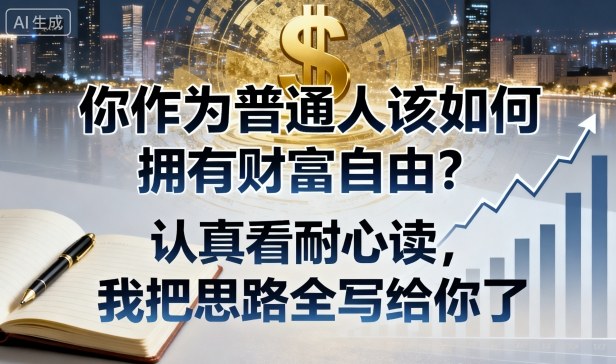 付费文章:你作为普通人该如何拥有财富自由?认真看耐心读,我把思路全写给你了-来聚吧