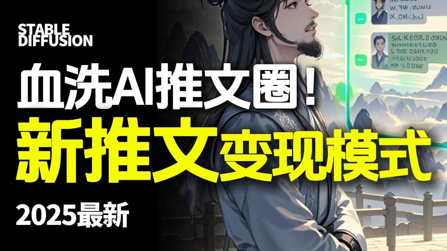 最新AI动态电影漫画小说推文,全流程实操教学,小白也能月入1W+-来聚吧