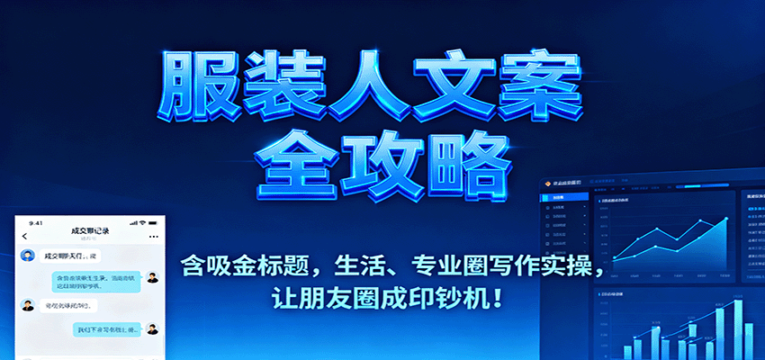 服装人文案全攻略,含吸金标题,生活、专业圈写作实操,让朋友圈成印钞机!-来聚吧