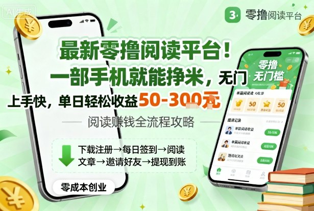 最新零撸阅读平台!一部手机就能挣米,无门槛上手快,单日轻松收益50-3张【揭秘】-来聚吧