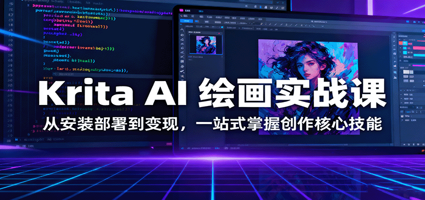 Krita AI 绘画实战课:从安装部署到变现,一站式掌握创作核心技能-来聚吧