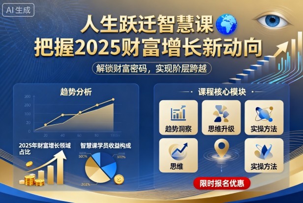 人生跃迁智慧课，把据2025财富增长新动向-来聚吧