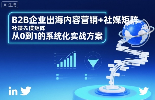 B2B企业出海内容营销+社媒矩阵，从0到1的系统化实战方案-来聚吧