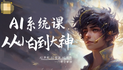 AI系统课程，从小白到大神系统学AI，AI声音-AI绘画-AI视频一门课全掌握-来聚吧