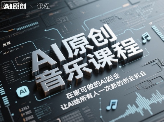 AI原创音乐课程，在家可做的Ai副业，让Ai给所有人一次新的创业机会-来聚吧