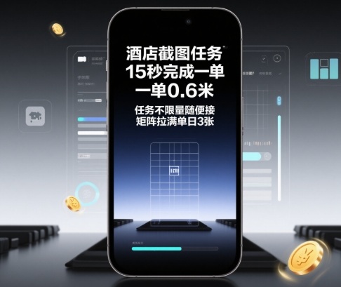 酒店截图任务，15秒完成一单，一单0.6米，任务不限量随便接，矩阵拉满单日3张【揭秘】-来聚吧