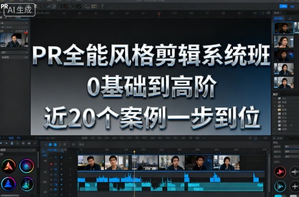 PR全能风格剪辑系统班，0基础到高阶，近20个案例一步到位-来聚吧