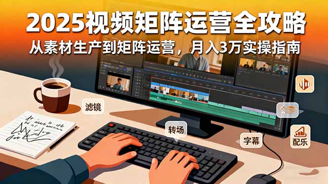 2025短视频矩阵运营全攻略：从素材生产到矩阵运营，月入3万实操指南-来聚吧