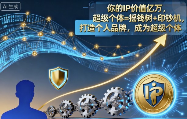 你的IP价值亿万,超级个体=摇钱树+印钞机,打造个人品牌,成为超级个体-来聚吧