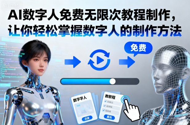 AI数字人免费无限次教程制作，让你轻松掌握数字人的制作方法-来聚吧