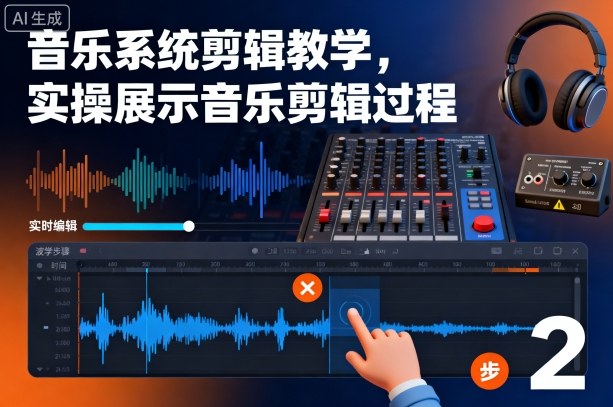 音乐系统剪辑教学，实操展示音乐剪辑过程-来聚吧