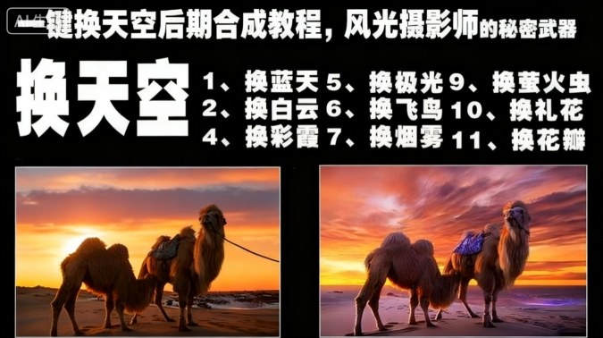 一键换天空后期合成教程，风光摄影师的秘密武器-来聚吧