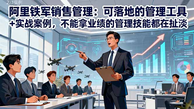 阿里铁军销售管理:可落地的管理工具+实战案例,不能拿业绩的管理都在扯淡-来聚吧