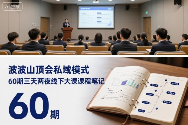 波波山顶会私域模式60期三天两夜线下大课课程笔记(文档)-来聚吧