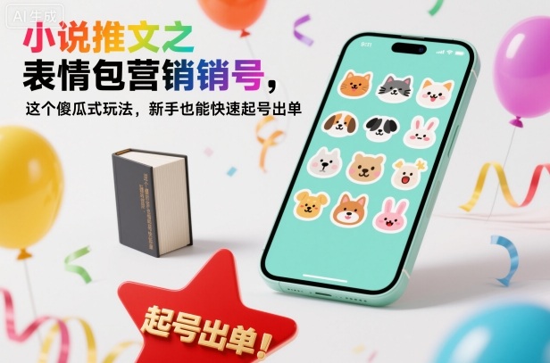 小说推文之表情包营销号,这个傻瓜式玩法,新手也能快速起号出单-来聚吧