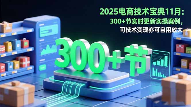 2025电商技术宝典11月:200+节实时更新实操案例,可技术变现亦可自用放大-来聚吧