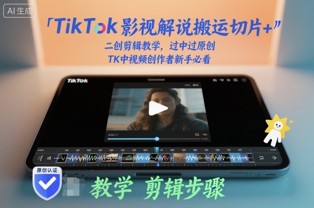 TikTok影视解说搬运切片+二创剪辑教学,过中过原创,TK中视频创作者新手必看-来聚吧