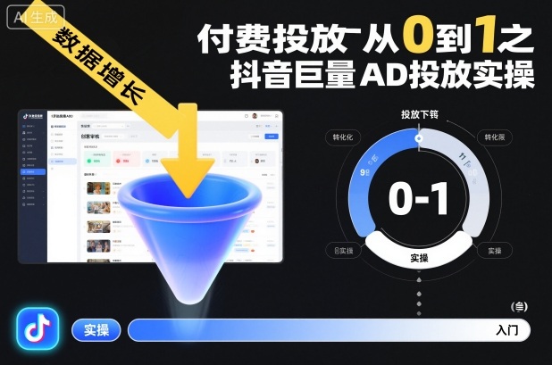 付费投放从0到1之抖音巨量AD投放实操-来聚吧