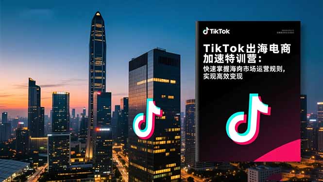 TikTok出海电商加速特训营：快速掌握海外市场运营规则，实现高效变现-来聚吧