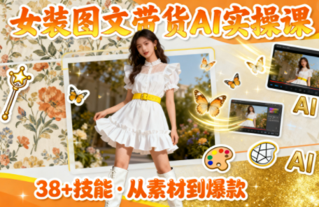 女装图文带货的AI实操课-来聚吧